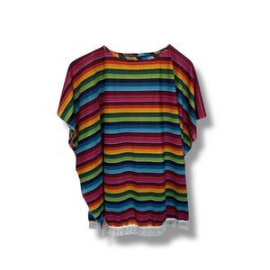 Colorful Striped Bathing Suit Cover